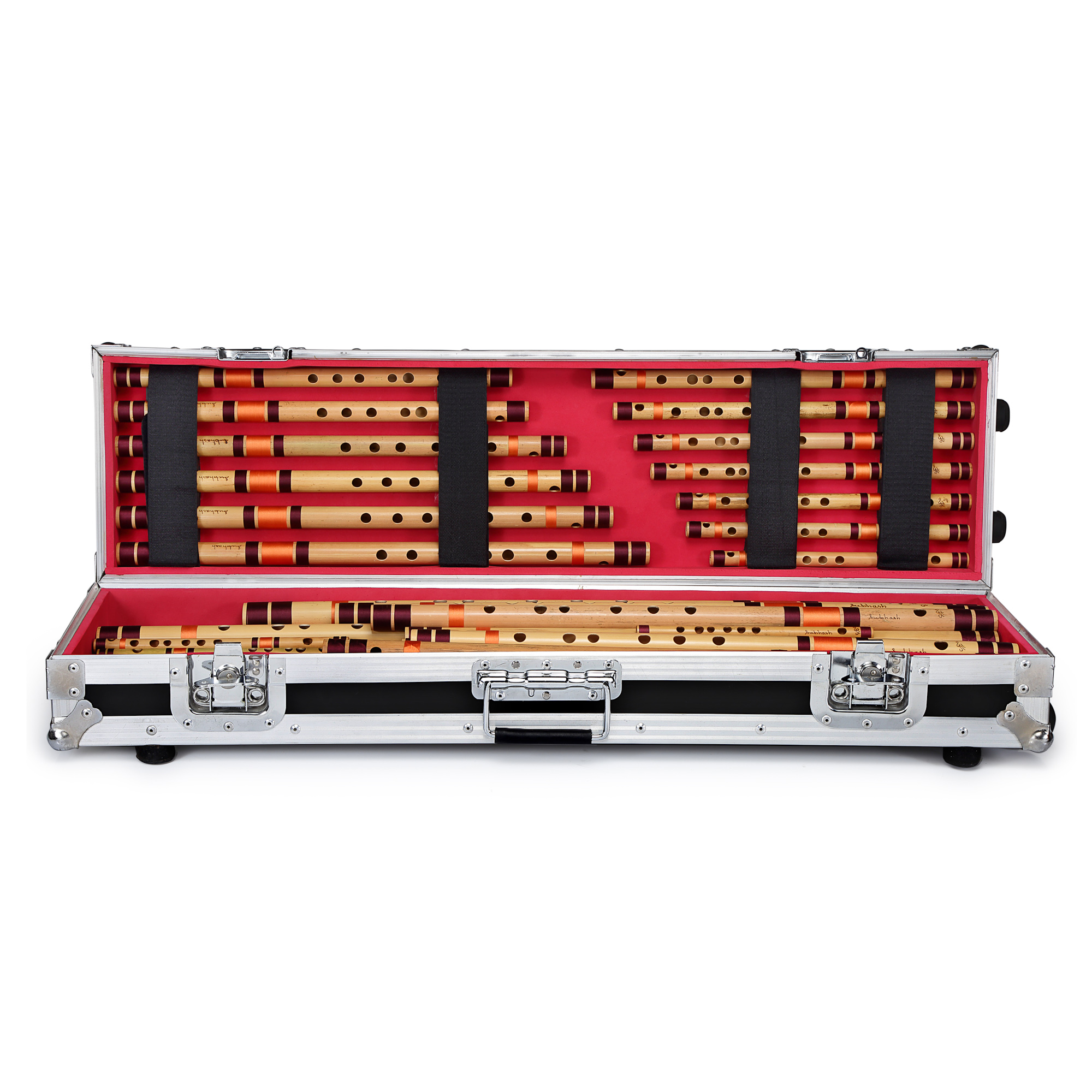 Premium Full Set Bansuri Flutes With Flight Case