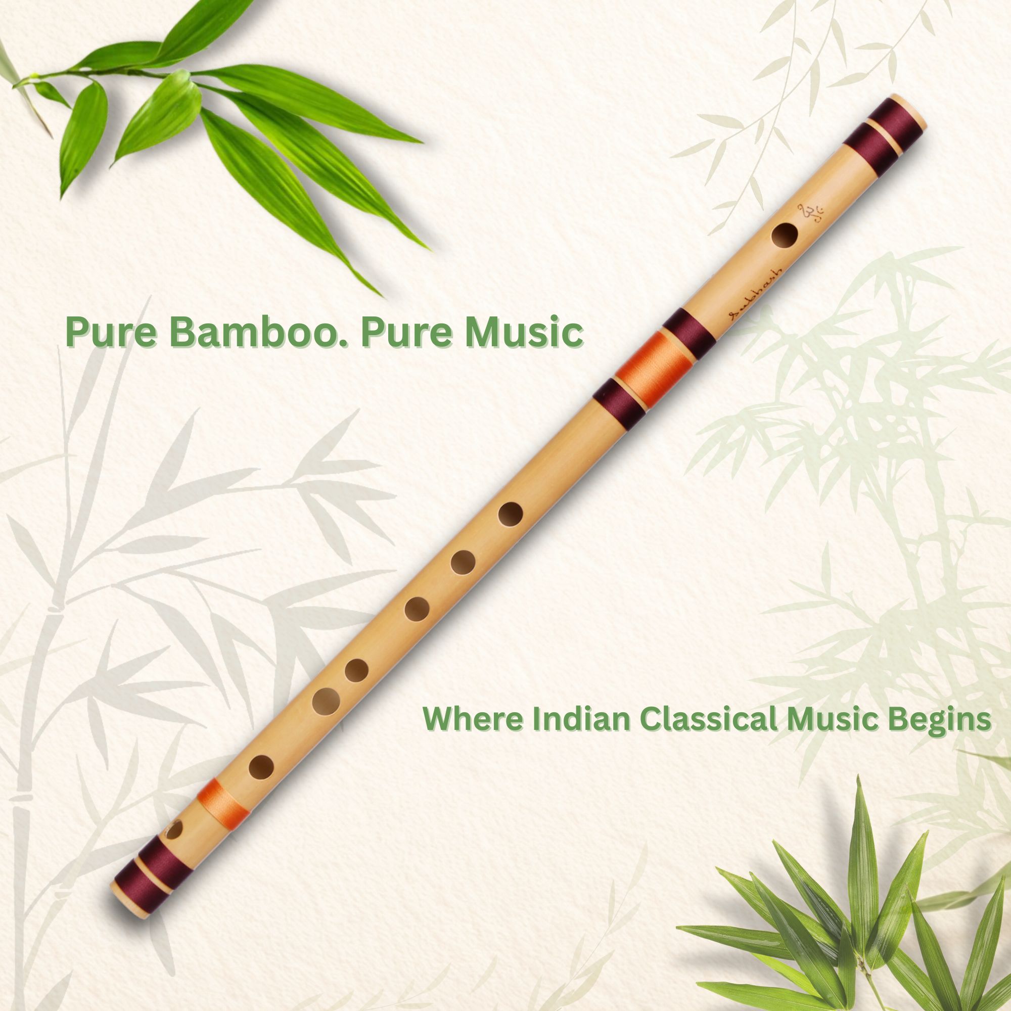 C Sharp Medium Bansuri Flute Clearance Sale 18.5 inches (47 cm)